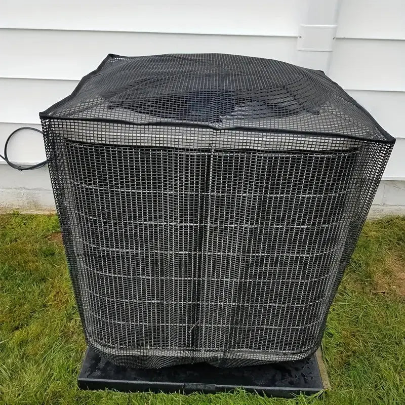 ⏳ Last day 49% OFF -❄️ Heavy-Duty Full-Mesh AC Condenser Cover for Fallen Leaves & Debris Protection