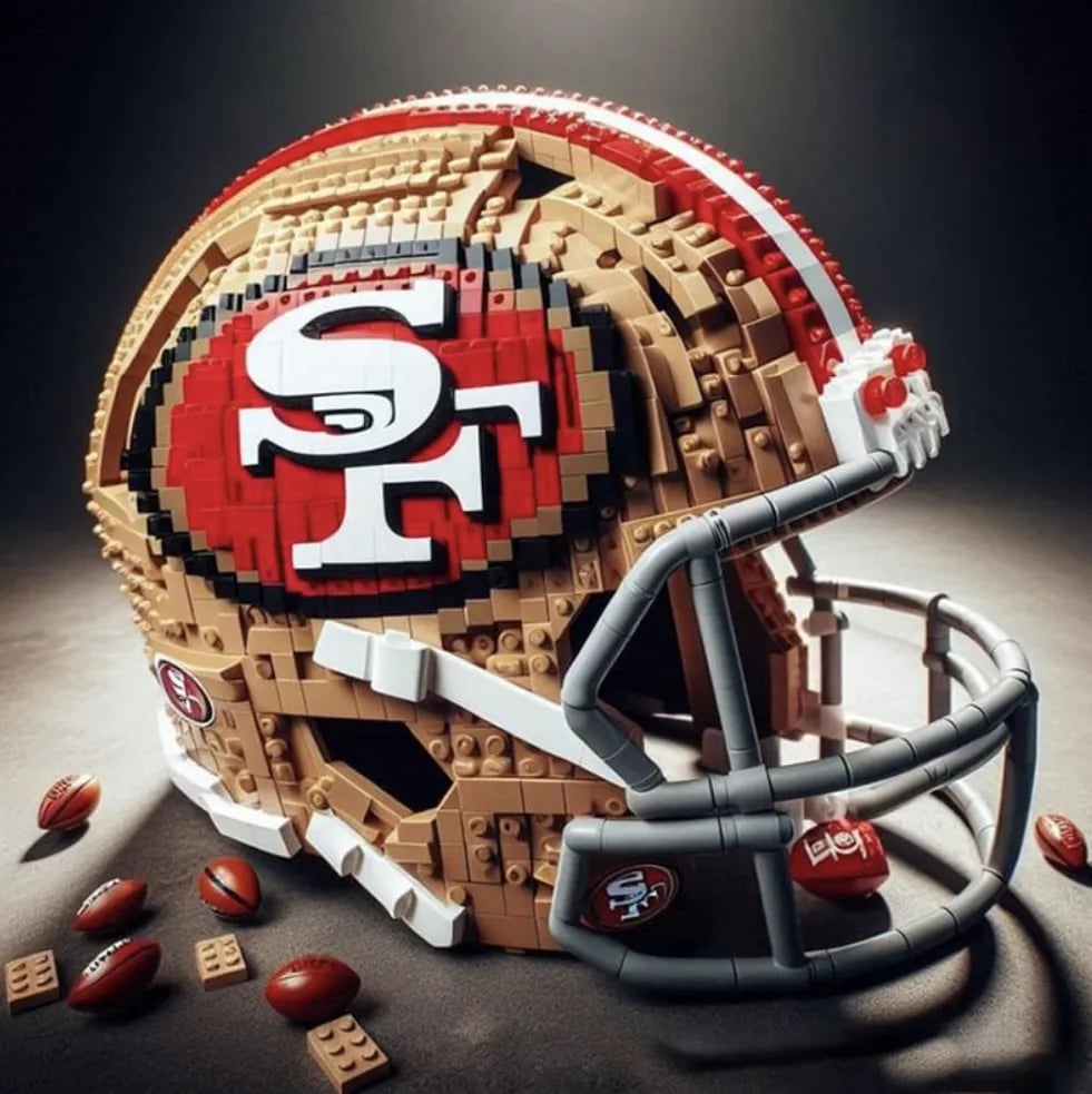 🏈 Building Block Football Helmet – 300+ Piece Collectible Construction Set
