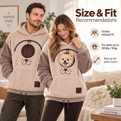 🐾Cozy Pet Carrier Hoodie — Built-In Pouch for Cats & Small Dogs