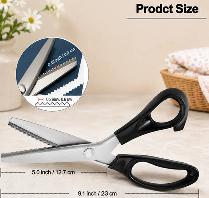 🔥 50% OFF Stainless Steel Pinking Shears – Sharp Zig Zag Fabric Scissors