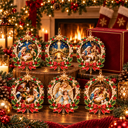 🎄 Sacred Christmas Nativity Tree Ornaments 6-Piece Set✝️