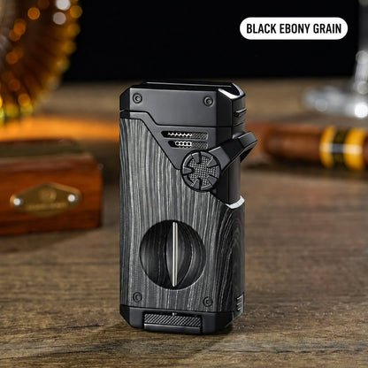 💯 Multifunctional Quad-Flame Lighter – Windproof & Refillable Butane Lighter