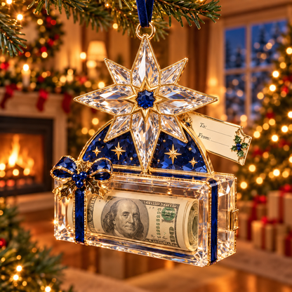 2026 Crystal-Style Christmas Money Holder Ornaments – 20 Festive Designs with Gift Tags