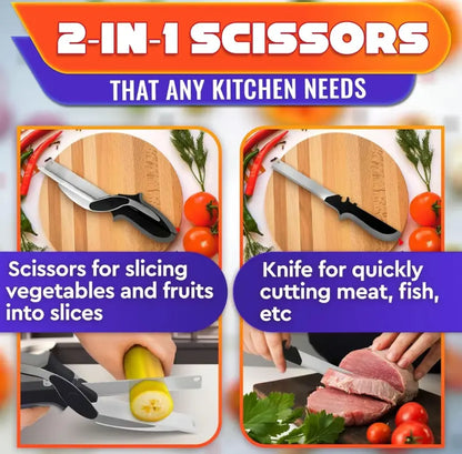 🔥 50% OFF Upgraded 2-in-1 Kitchen Cutter 🥔 Wider Blade for Potatoes, Veggies & More