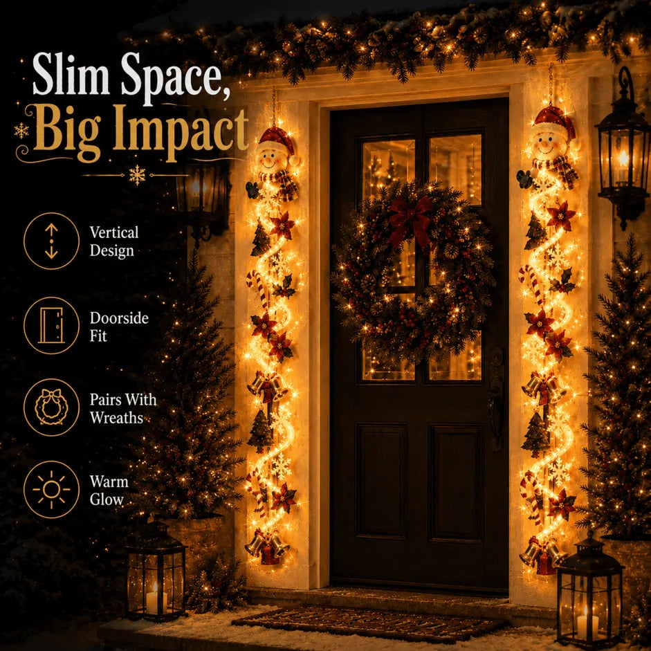 🎄 50% OFF ✨ Light-Up Christmas Door Hanging Decor — Bring Holiday Magic Home