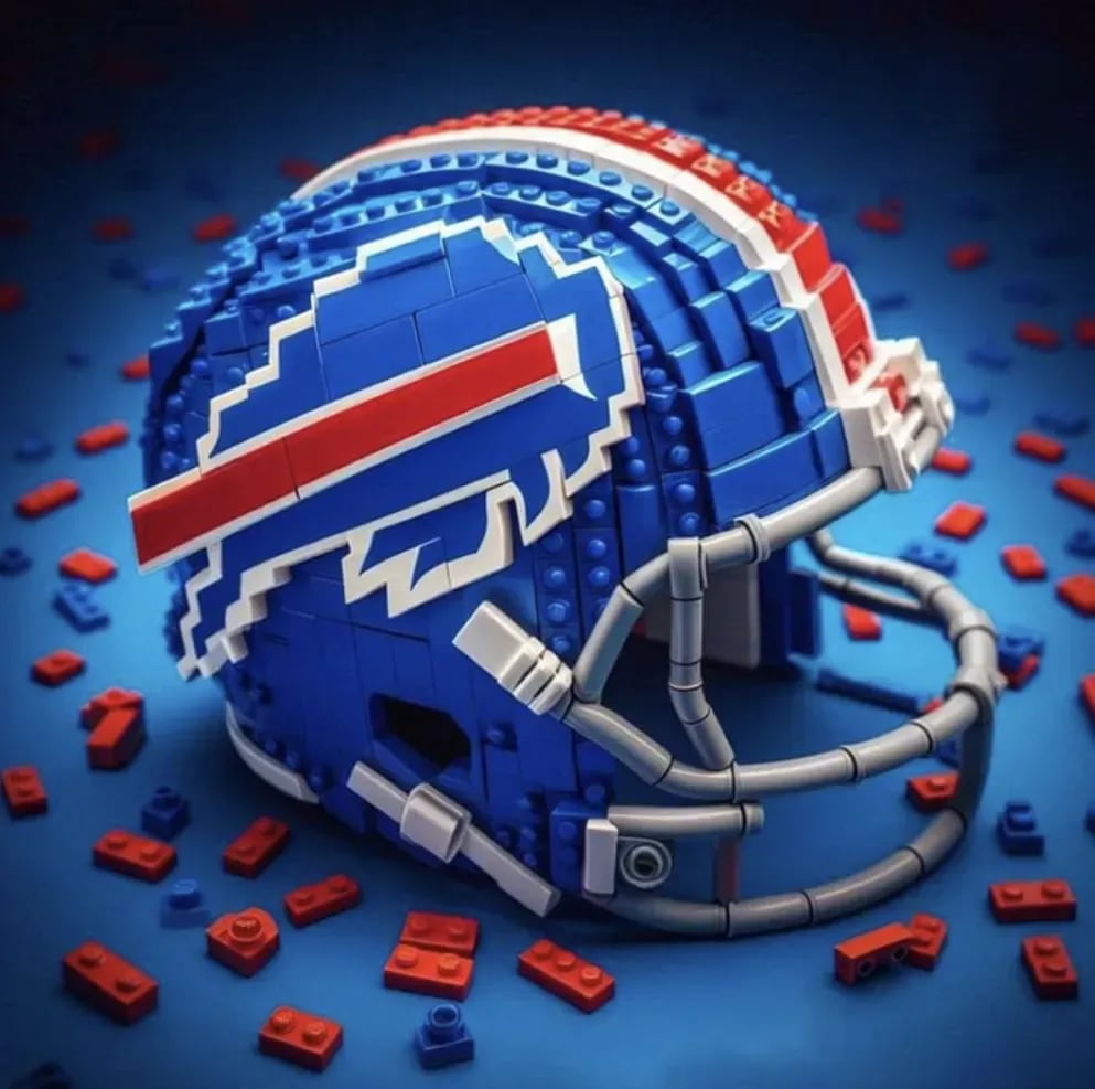 Building Block Football Helmet 🏈– 300+ Piece Collectible Construction Set