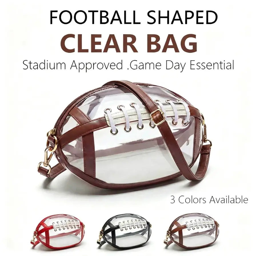 🔥 Limited-Time 50% OFF Clear Soccer Game Day Crossbody Bag 🏈