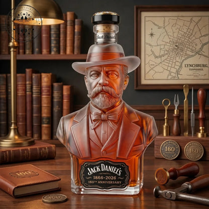 🏺 160th Anniversary Heritage Bust Glass Decanter – 1866–2026 🥃