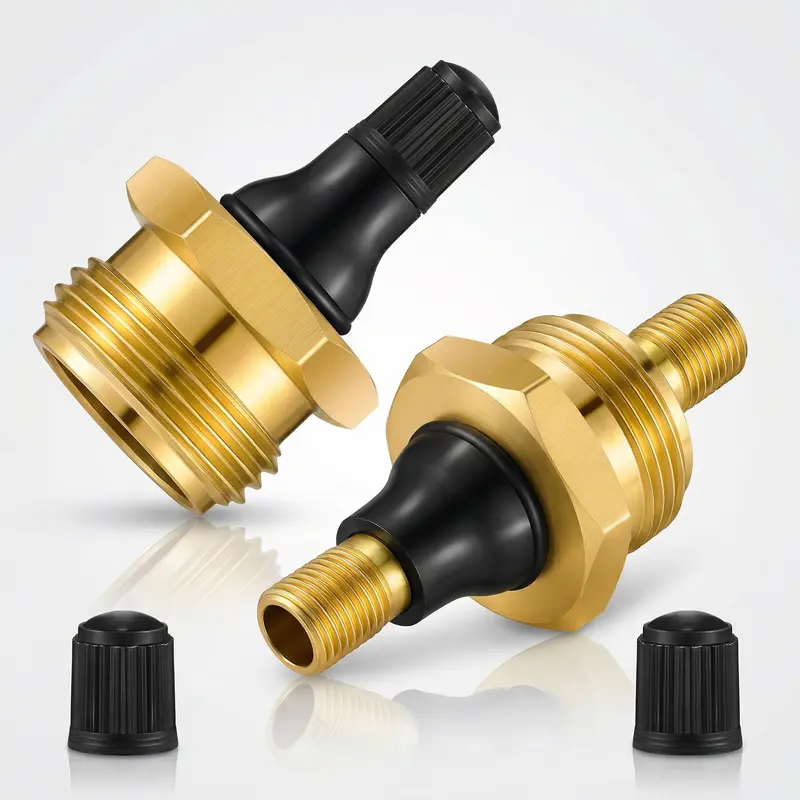 ❄️ 2-Pcs Brass RV Winterize Blowout Adapter 💨 Air Compressor Quick-Connect