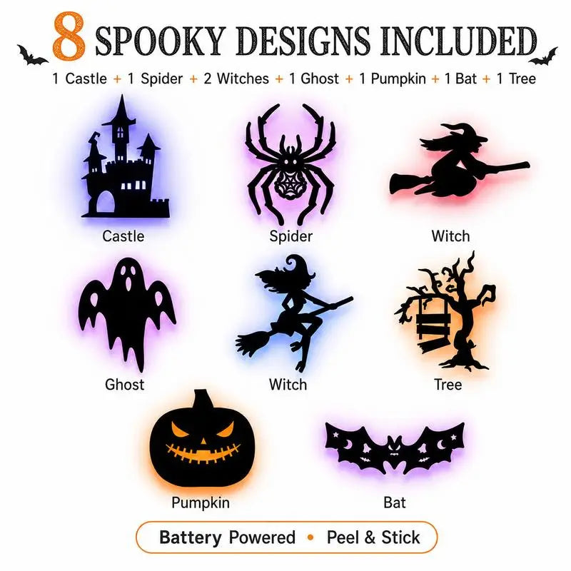 🎃👻 50% OFF! Halloween Glow in Dark Wall Stickers – Turn Blank Walls into a Spooky Glow Scene 👻🌙