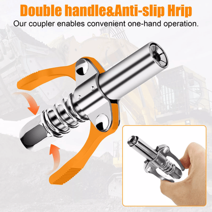 🔥 50% OFF 6-Jaw Locking Grease Coupler with Quick-Release Handles