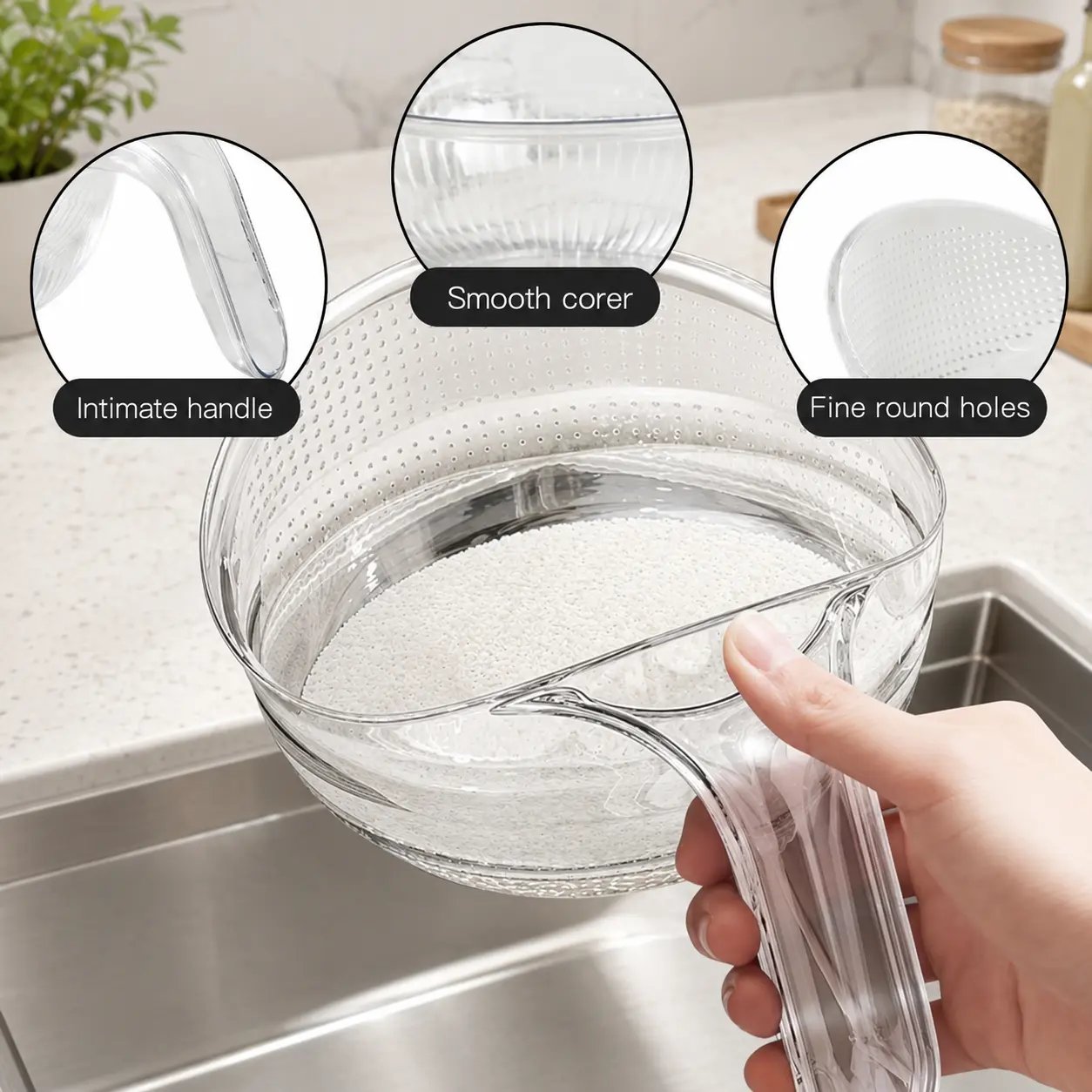 🍚 50% OFF Multi-Functional Rice Strainer ✨ Wash, Drain & Prep Faster Every Day