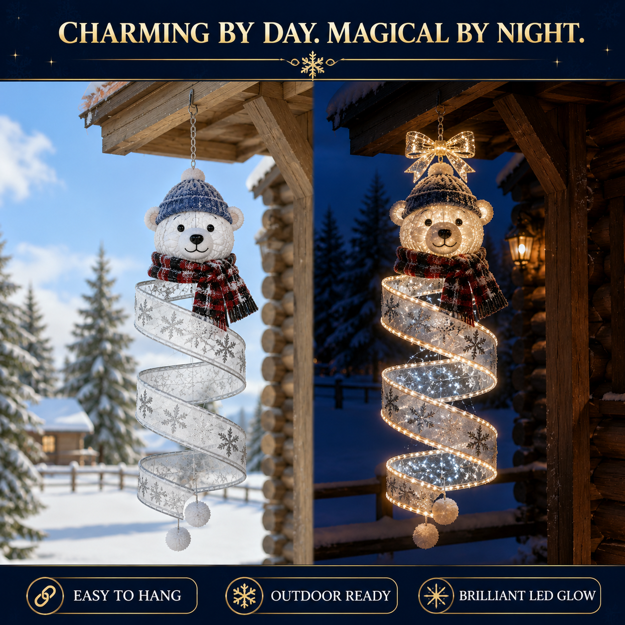 🎄 50% OFF Hanging Christmas Spiral Lights – 3 Festive Holiday Designs ✨
