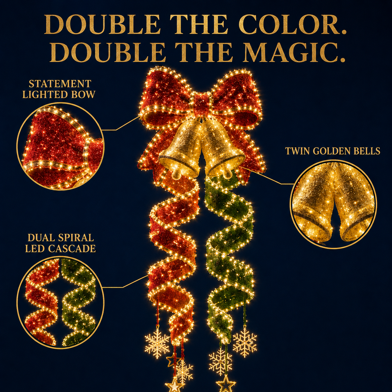 🎄 50% OFF Hanging Christmas Spiral Lights – 3 Festive Holiday Designs ✨