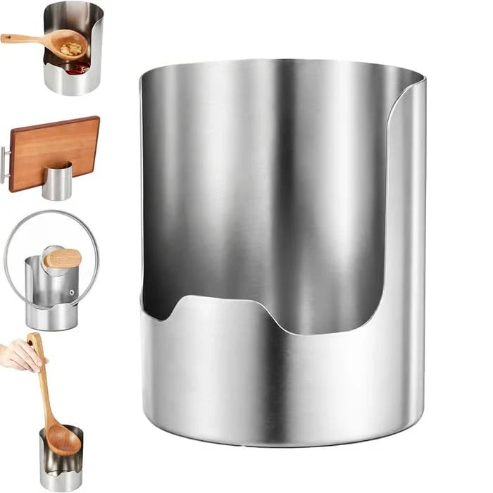 🍳 Multi-Purpose Stainless Steel Kitchen Utensil Rest & Pot Lid Holder Stand 🥢