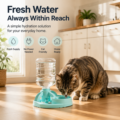 🐱 Automatic Cat Water Dispenser | Self-Refilling No-Power Pet Water Bowl for Fresh Hydration