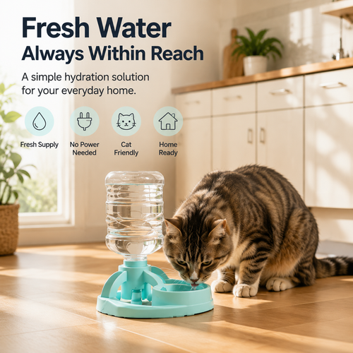 🐱 Automatic Cat Water Dispenser | Self-Refilling No-Power Pet Water Bowl for Fresh Hydration