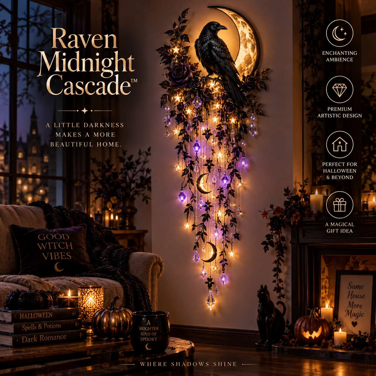 🔥Last Day 45% OFF✨Elegant Halloween Cascade Wall Light Collection