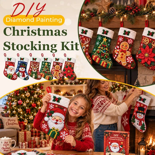 🎅 50% OFF ✨ DIY Diamond Painting Christmas Stocking Kit – 🎄 Make a Christmas Stocking They’ll Remember