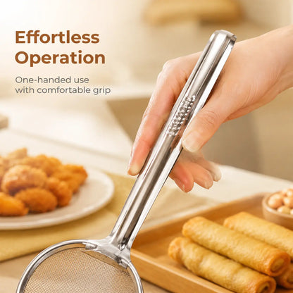 🔥 50% OFF 🍟 2-in-1 Stainless Steel Oil Strainer Tongs