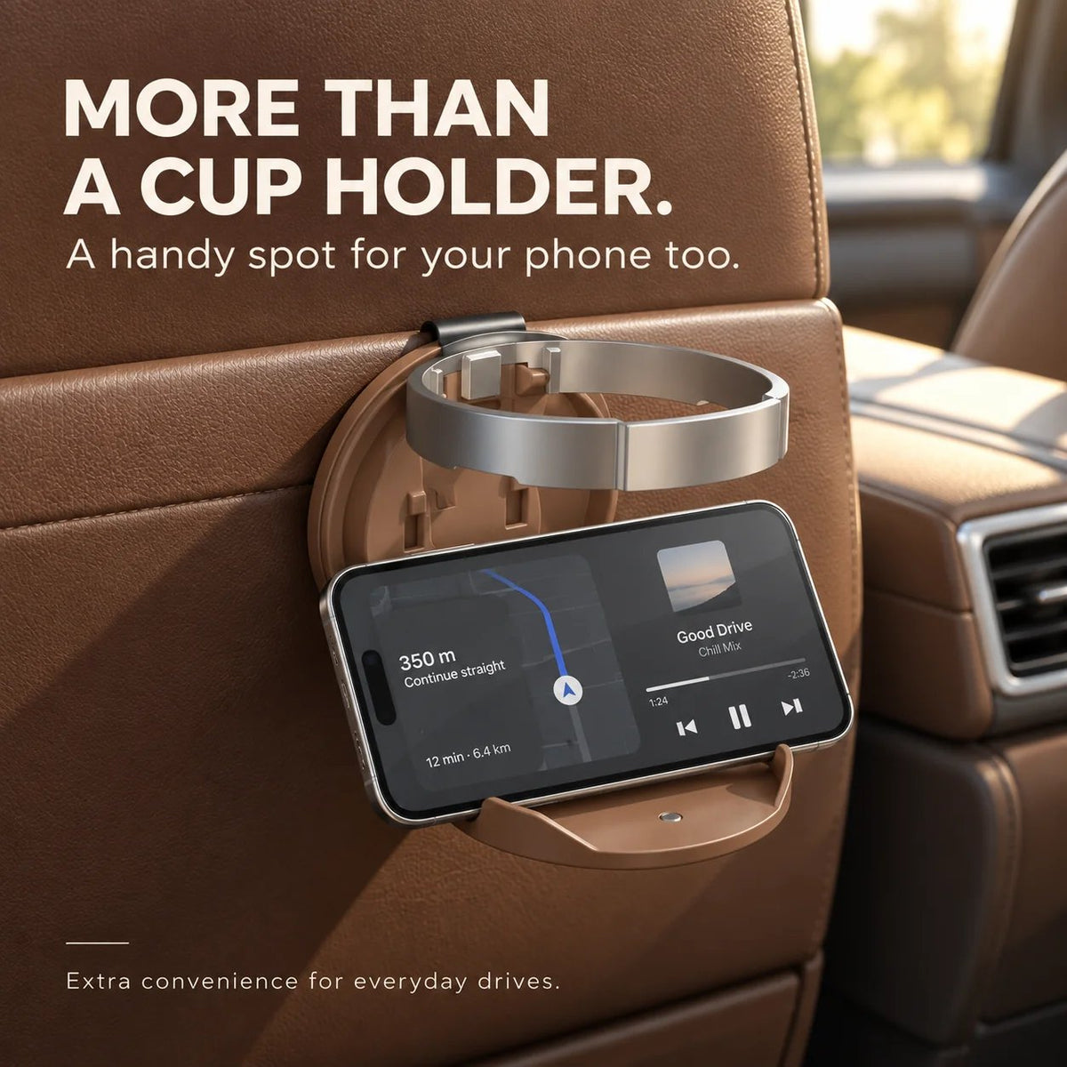 🚗 47% OFF Foldable Car Cup Holder – Extra Drink Space Without the Bulk