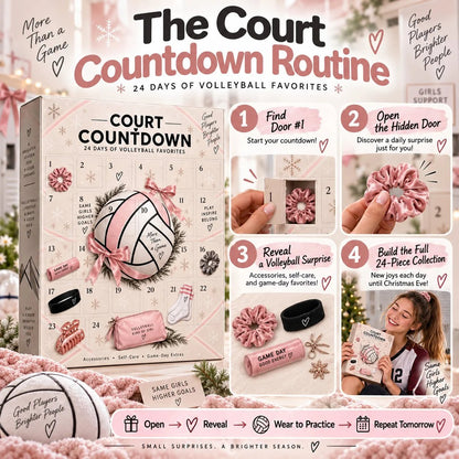 ⏳ Last Day 64% OFF – 🏐 2026 Volleyball Advent Calendar | 24 Mystery Doors with Sporty Surprises for Players & Volleyball Fans 🎁