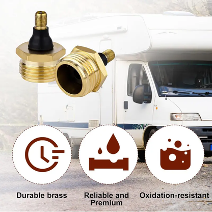 ❄️ 2-Pcs Brass RV Winterize Blowout Adapter 💨 Air Compressor Quick-Connect