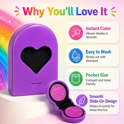 🌈 61% OFF 6/12PCS Temporary Hair Chalk Clips – Instant Washable Color, No Bleach Needed