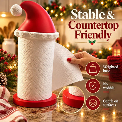 🎅 Santa Hat Paper Towel Holder - Festive Christmas Kitchen Decor 🎄
