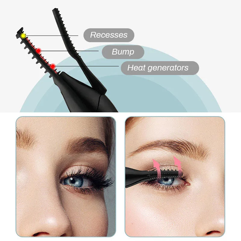 ✨ 62% OFF Heated Eyelash Curler – 8-Second Heat-Up & 3 Temperature Settings