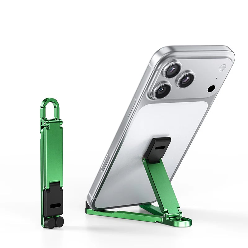 💯🔥HOT SALE 50% OFF🎁📱 Ultra-Compact Foldable Aviation Aluminum Keychain Phone Stand with Carabiner Clip ⚡