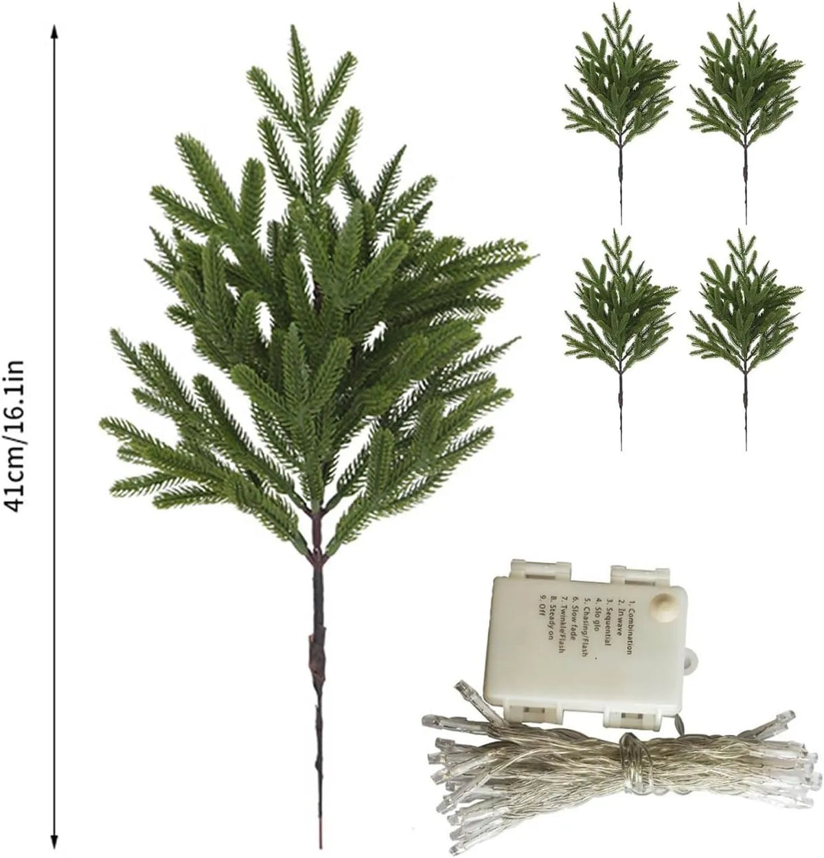 Lighted Norfolk Pine Branches – DIY Holiday Greenery Set