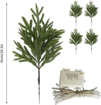 Lighted Norfolk Pine Branches – DIY Holiday Greenery Set