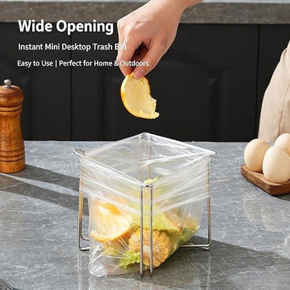 ♻️304 Stainless Steel Foldable Garbage Bag Holder