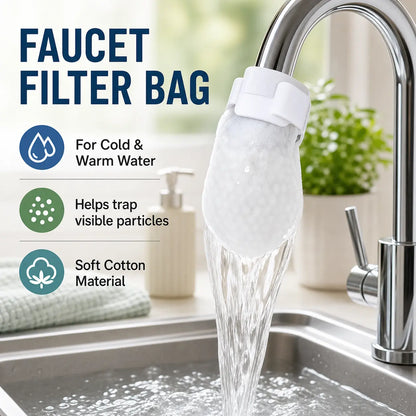 🚰 48% OFF Cotton Faucet Filter Bags 💦 Catch Visible Debris & Reduce Splashing