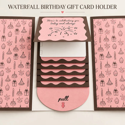 ⏰LAST DAY 50% OFF - 2026 New🎅🎁 Waterfall Christmas Gift Card Booklet 💳✨