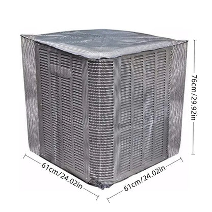 ⏳ Last day 49% OFF -❄️ Heavy-Duty Full-Mesh AC Condenser Cover for Fallen Leaves & Debris Protection
