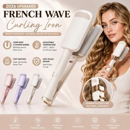 🔥 LIMITED-TIME 50% OFF! ✨🌸 Negative Ion Deep U-Wavy Hair Curler with Rapid Heating & Anti-Scald Design ✨