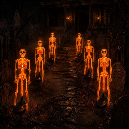 💀 Solar Skeleton Yard Stake – Halloween Outdoor Decor