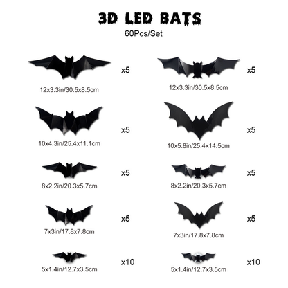 🦇 BatGlow™ 3D LED Bat Wall Decor