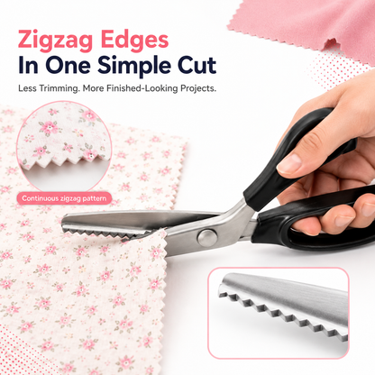 ✂️ 49% OFF 9.1" Pinking Shears 🧵 Stainless Steel Zigzag Fabric Scissors