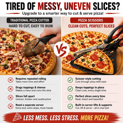 🍕 Pizza Scissors with Built-In Server | Cut, Lift & Serve Pizza