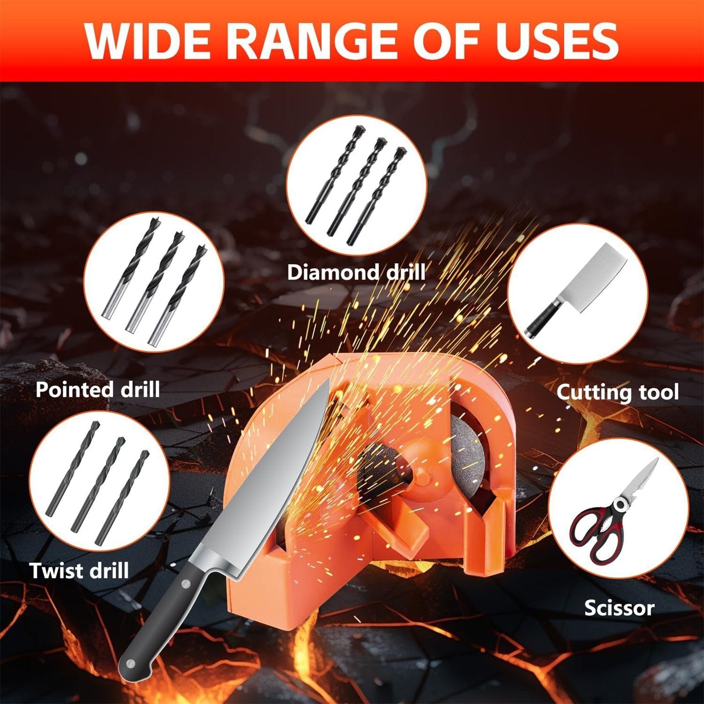 🔥 48% OFF Drill Bit Sharpener Kit – Restore Dull Bits in Minutes