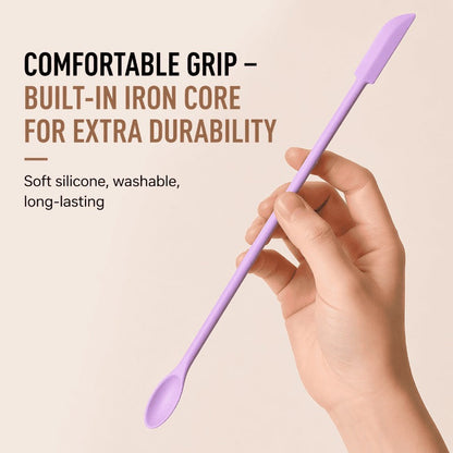 🔥 50% OFF 3-Piece Silicone Beauty Spatula Set 💜 No More Wasted Product