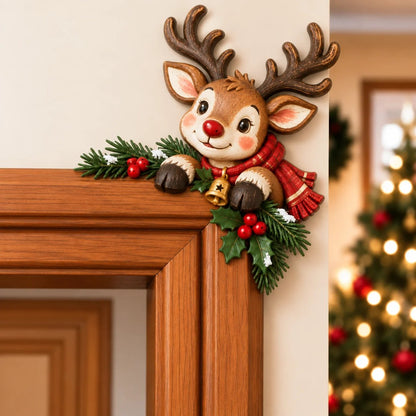 🎅Christmas Peekaboo Door Frame Corner Decor丨Size: 20 cm🎄