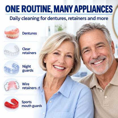 🦷✨ Effervescent Denture Cleaning Tablets – Deep Clean, Fresh Feel & Effortless Daily Care