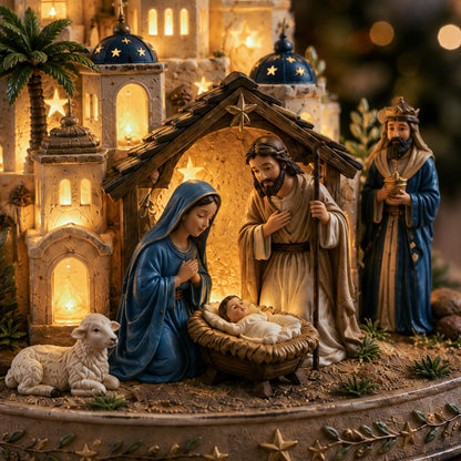 🔥 50% OFF ✨ Bethlehem Nativity Church Light Tower – Bring the Spirit of Christmas Home
