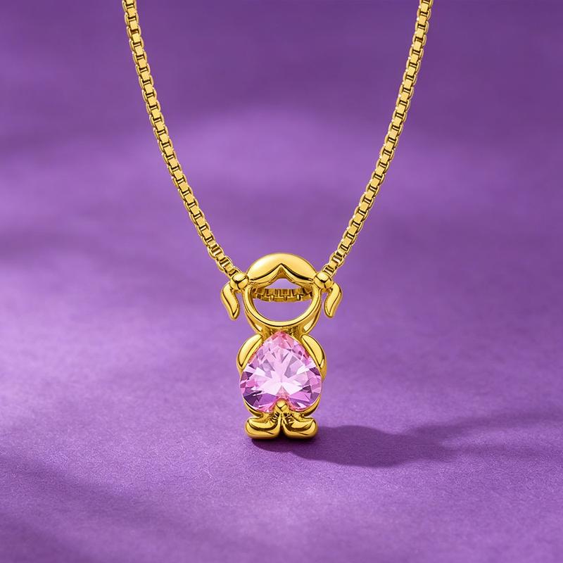 💖Children Birthstone Necklace Boy & Girl Charm Necklace