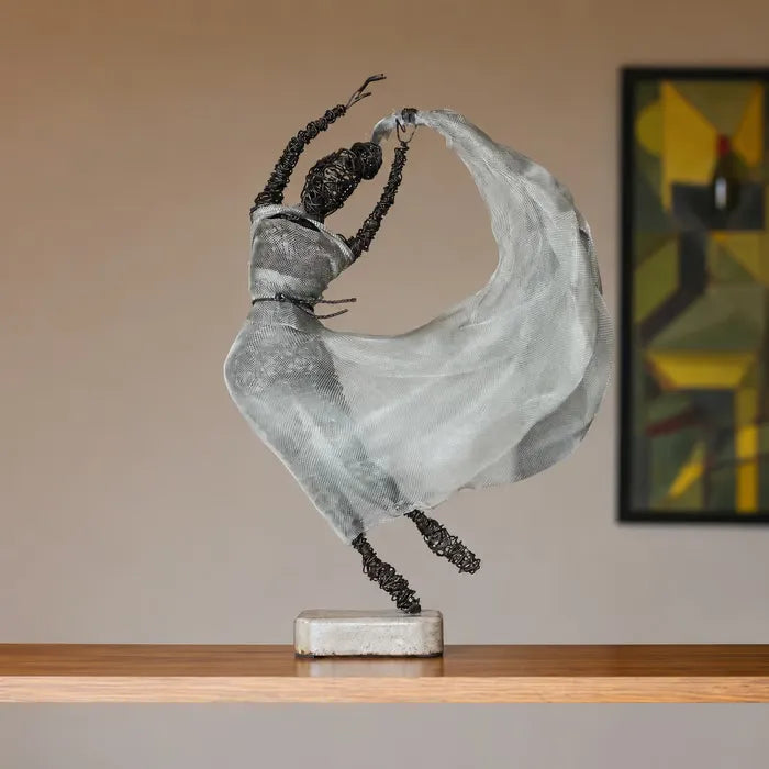 ✨Wire Female Ballet Sculpture | Unique Handcrafted Art Ornament, Elegant Decor for Living Room & Art Lovers