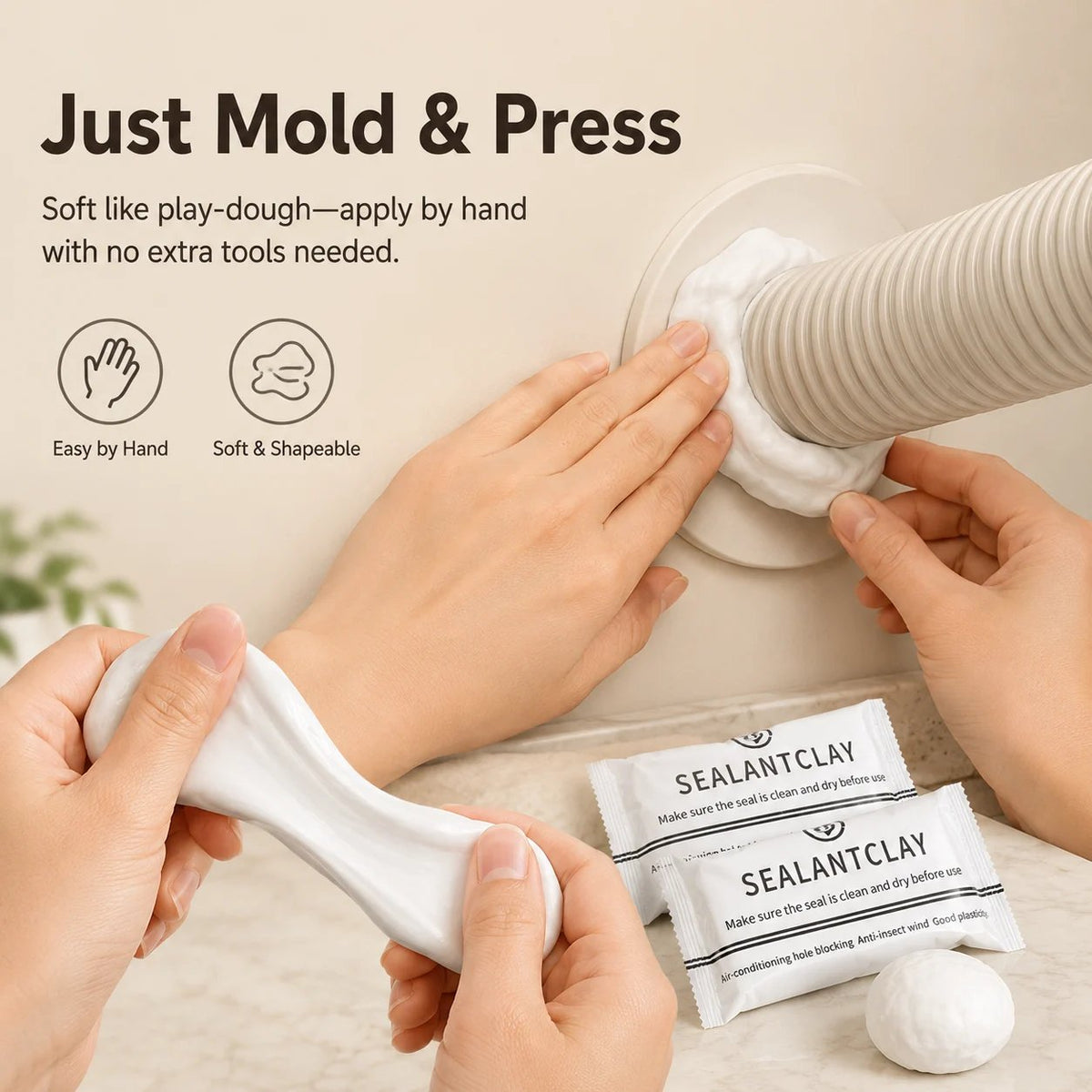 🏠 Wall Gap Sealant Clay – Reusable Draft & Pest Blocker for Home Repairs